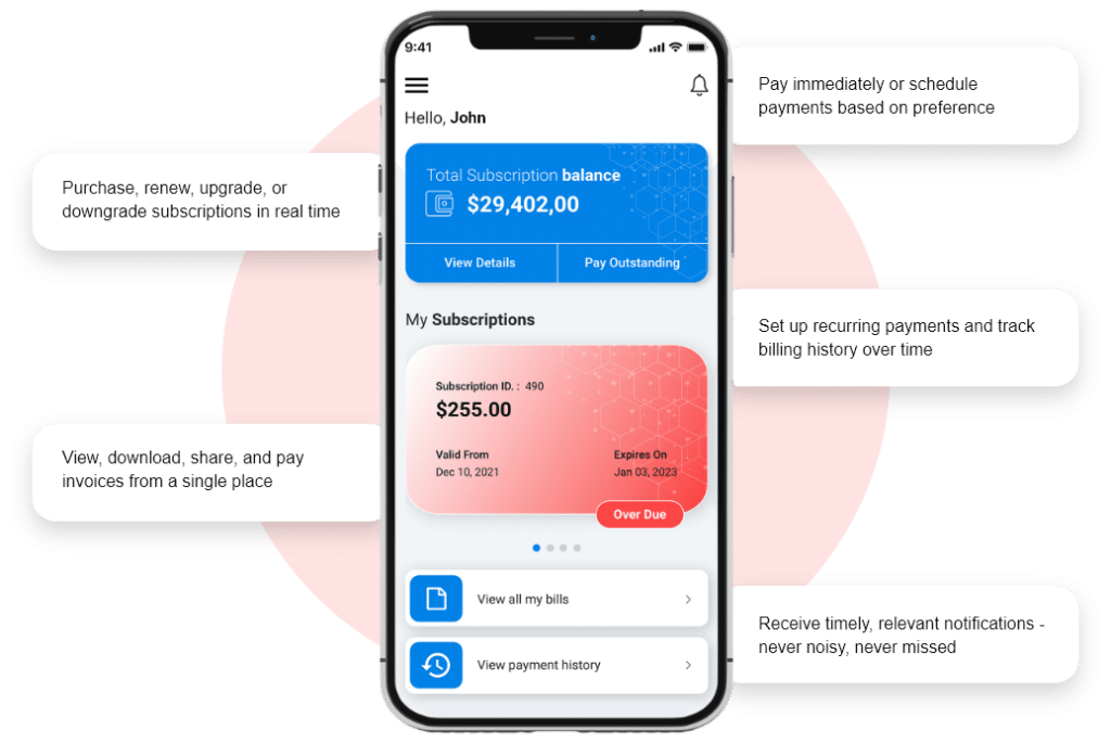 Q2C customer self service portal features